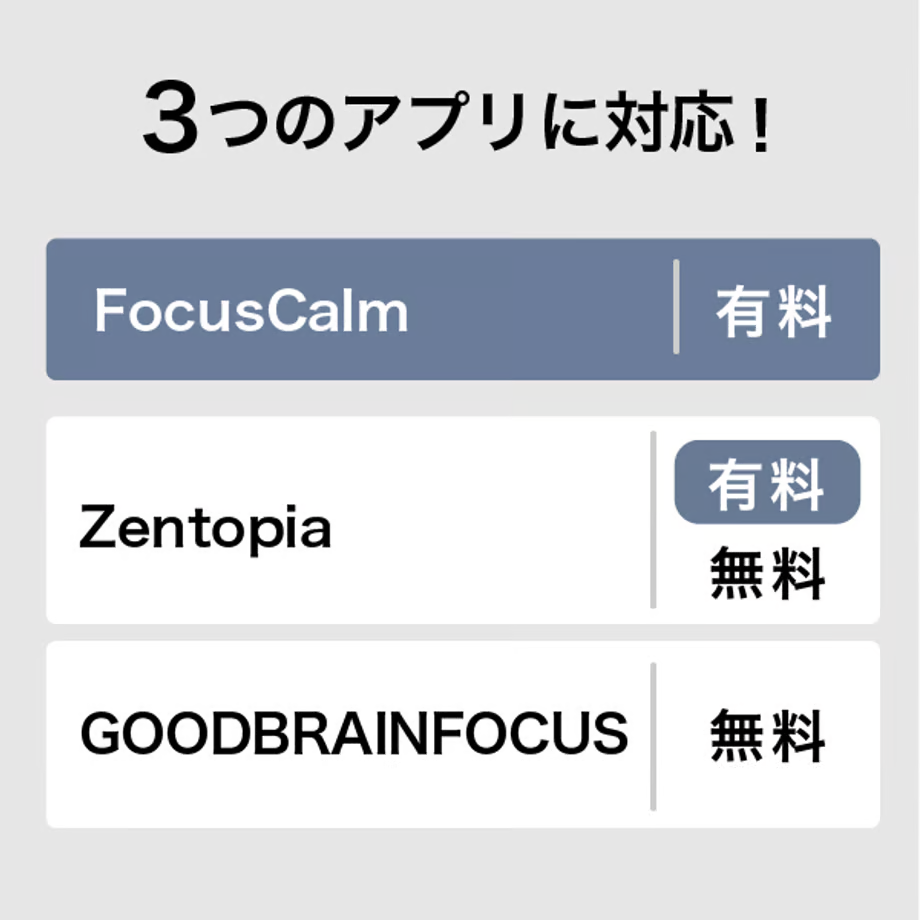 FocusCalm 装着イメージ